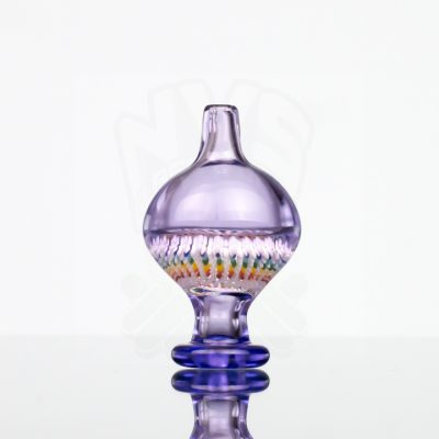Steve H Rainbow Burst Bubble Cap - Purple Lollipop