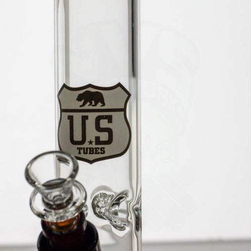 US Tubes 12in 5mm Beaker 55 - AMBER JOINT -Brown Interstate 861198