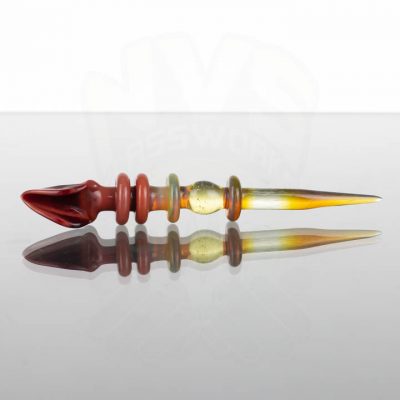 Monkey Boy Art Scoop Dabber - Brick Red - Amber