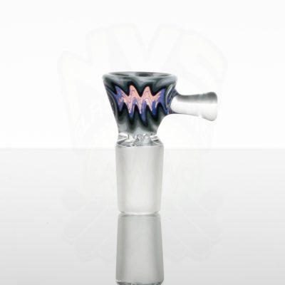 Koji Glass Worked Slide 18mm - White Grey Purple