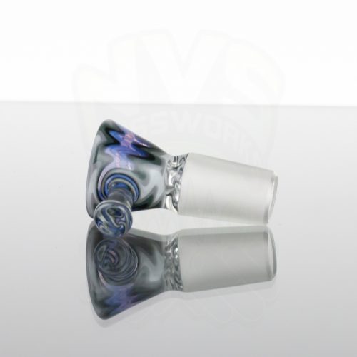 Koji Glass Worked Slide 18mm - White Grey Purple