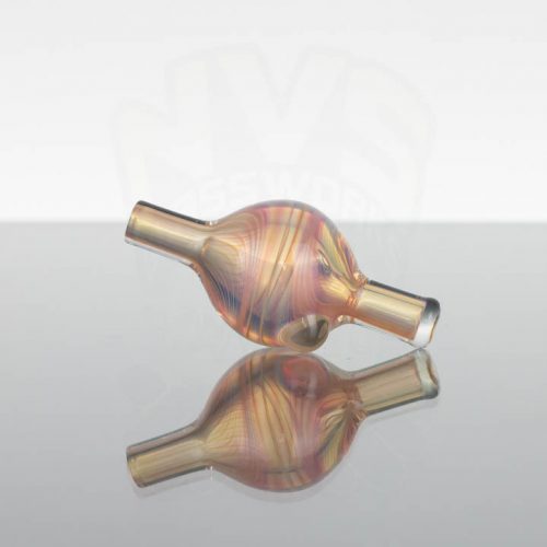 Waugh Street Glass Bubble Cap - Pink Fumed 2of2