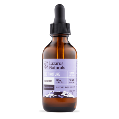 Lazarus Naturals High Potency CBD Isolate Tincture - 3000mg 60ml - Flavorless