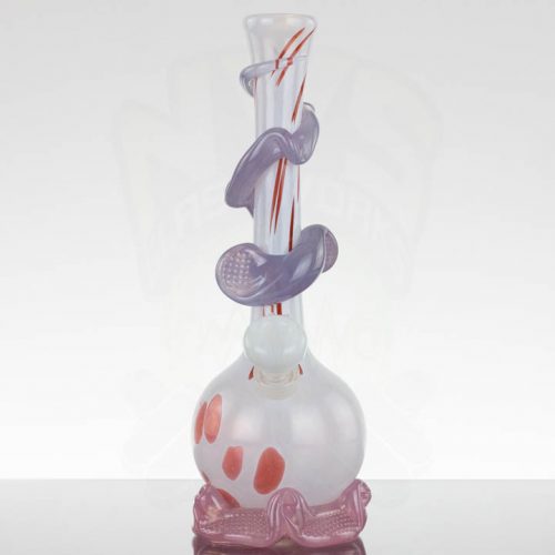 Noble Glass 11in Lavender Spiral with White, Pink, and Red
