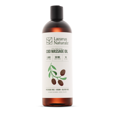Lazarus Naturals - 1600mg CBD - Massage Oil 16fl oz