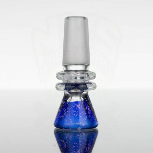 Dichroic Alchemy 14mm Slide - Purple Dichro Over Cobalt Blue Glass