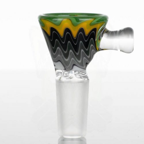 Koji-Glass-Worked-Slide-14mm-Green-Yellow-Black-Grey-White-863063