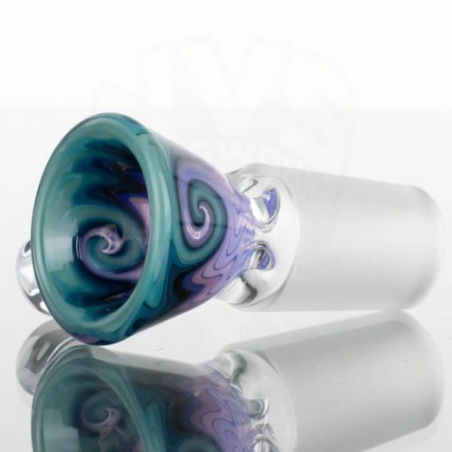 Koji-Glass-Worked-Slide-18mm-Aqua-Black-Purple