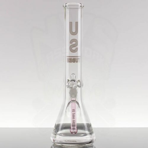 US Tubes 14in Beaker 55 14-24mm Joint - Pink White Label