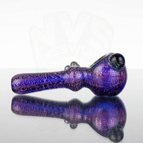 Dichro Large Spoon - Purple dichro over Cobalt glass