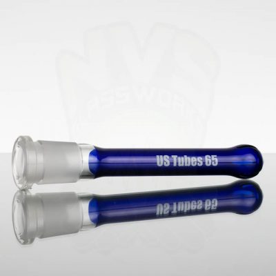 US Tubes 6.5in 65 Oversized 18-29mm 3-Slit Downstem - Cobalt Blue