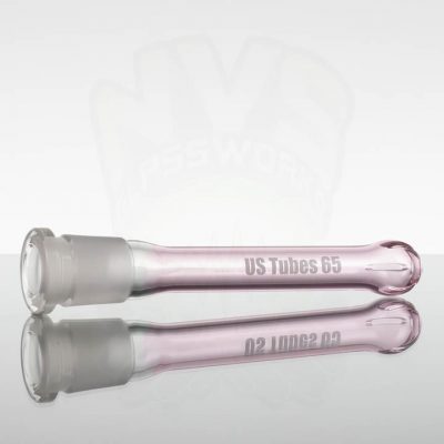 US Tubes 6.5in 65 Oversized 18-29mm 3-Slit Downstem - Trans Pink