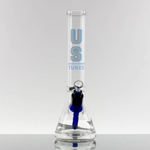 US Tubes - 14in Beaker 55 - Ice Ring - Blue Joint and DS - Blue Shadow Label - 869140 - 250 - 1.jpg