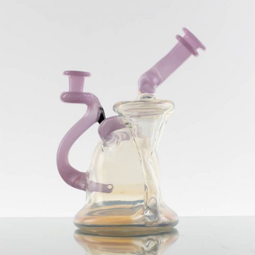 Manchild Glass Double Spinner Recycler - Ghost - Pink Satin 869717-650-1