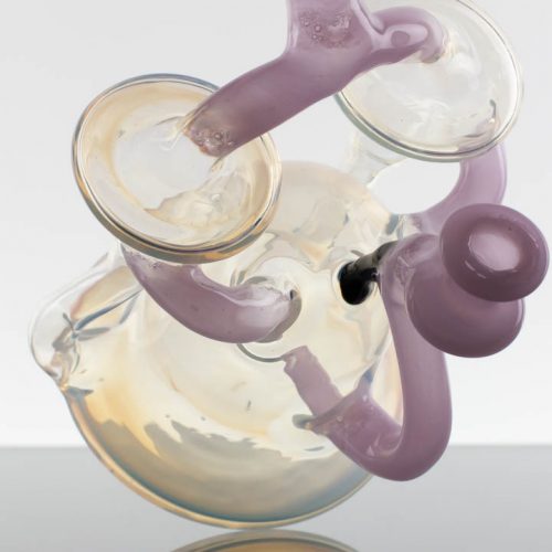 Manchild Glass Double Spinner Recycler - Ghost - Pink Satin 869717-650-1
