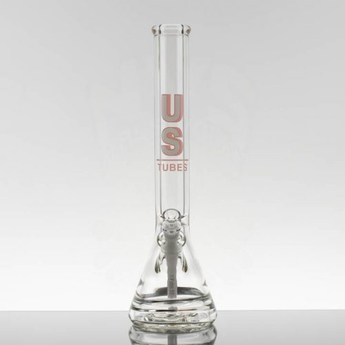 US Tubes 17in 9mm Beaker - Red/White Label
