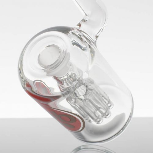ZOB - Large 8 Arm Bubbler - Red Grey Stars