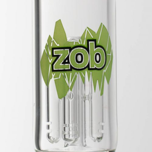 ZOB Mini 4 Arm Beaker - Green Black Shatter