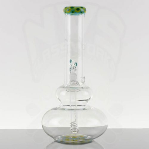 HVY Mini Bubble Beaker w Color Lip - Lt Blue & Green