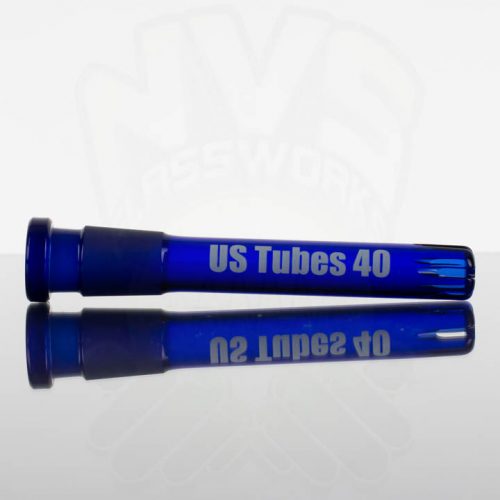 US Tubes 4in 40 14-18mm Downstem - Cobalt Blue