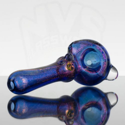 Turtle Time Glass Medium Spoon - Copper Purple Dichro