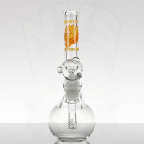 Blowfish Glassworks - Clear Spike Bubble Bottom - Orange - 873732