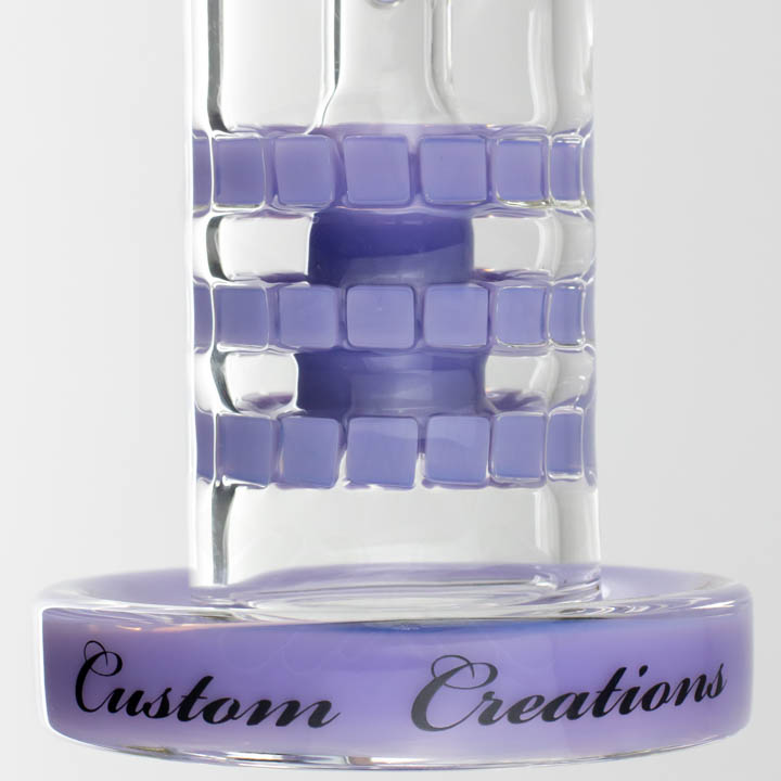 Custom Creations 16in 50mm Triple Ratchet - PURPLE (UV) - NVS Glassworks