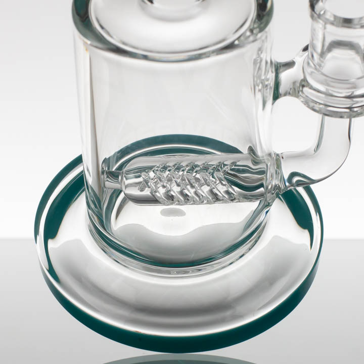 Fixed Inline Rig AFM - 7in Inline Rig - Turquoise - NVS GLASSWORKS