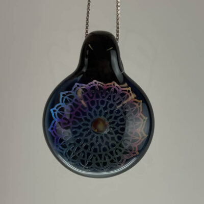 Amorphous Art - Blue Purple Dichroic Mandala Opal