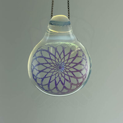 Amorphous Art - Frost Silver Dichroic Flower Opal