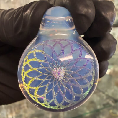 Amorphous Art - Frost Silver Dichroic Flower Opal