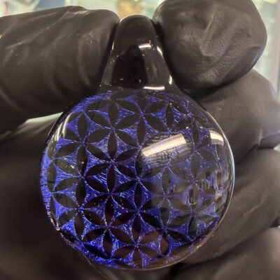 Amorphous Art - Large - Purple Dichroic Flower of Life