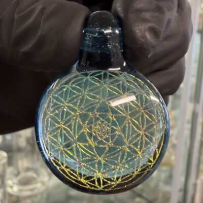 Amorphous Art - Large - Yellow Blue Dichroic Star Grid