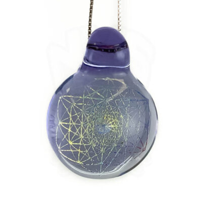 Amorphous Art - Purple Orange Dichroic Mandala Opal