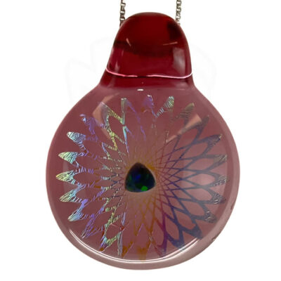 Amorphous Art - Red Multi Dichroic Flower Opal