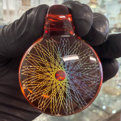 Amorphous Art - Red Multi Dichroic Torus Star Opal