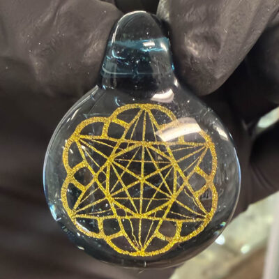 Amorphous Art - Small - Gold Dichroic Star of David