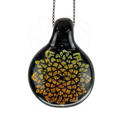 Amorphous Art - Small - Yellow Dichroic Sacred Geo