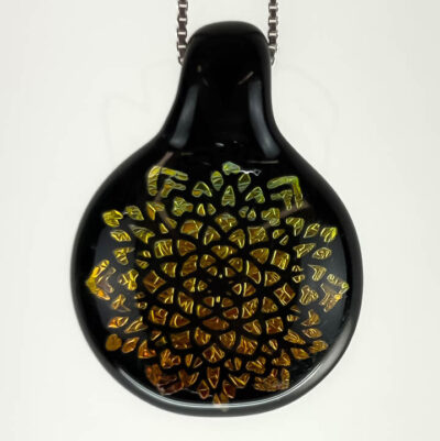 Amorphous Art - Small - Yellow Dichroic Sacred Geo
