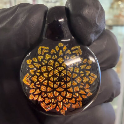 Amorphous Art - Small - Yellow Dichroic Sacred Geo