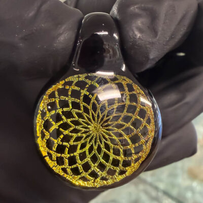 Amorphous Art - Small - Yellow Dichroic Torus