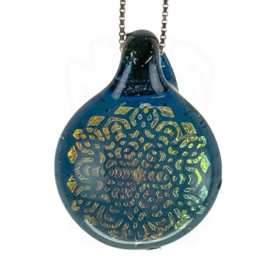 Amorphous Art - Small - Yellow Green Dichroic Flower Figure