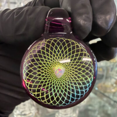 Amorphous Art - Yellow Blue Dichroic Torus Opal