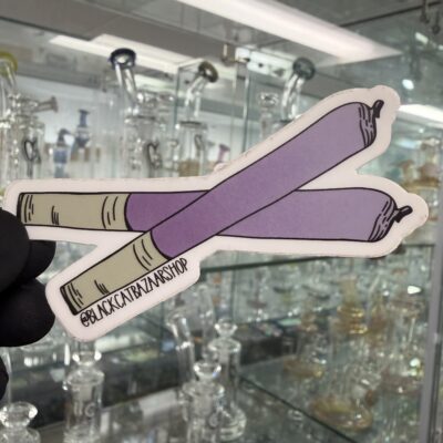 Black Cat Bazaar Sticker - Purple Joints