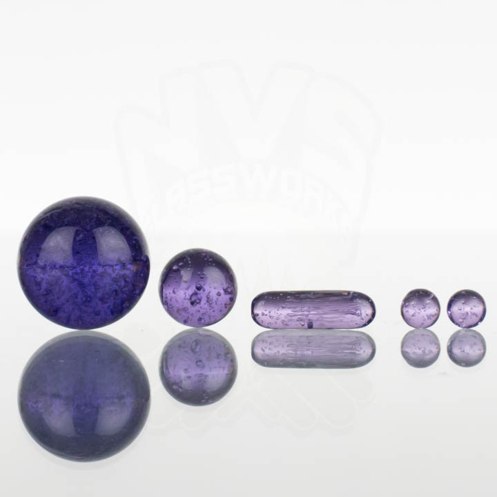 Ruby Pearl Co – 5pc Slurper Marble Set – Purple