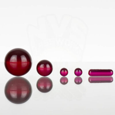 Ruby Pearl Co - 5pc Slurper Marble Set - Ruby