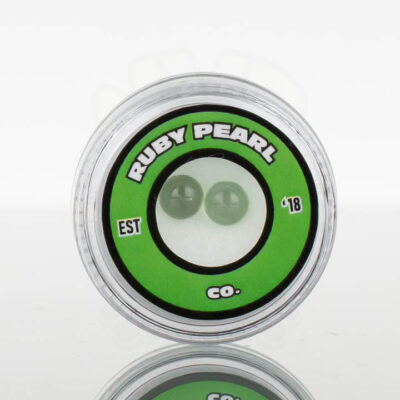 Ruby Pearl Co - Green Sapphire Pearls - 5mm - 2 pack
