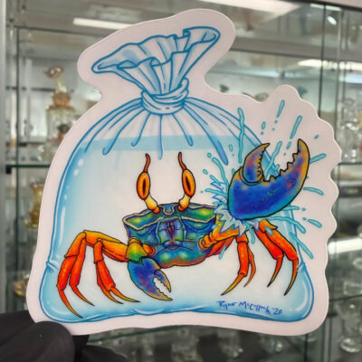 Ryan McCulloch Art Sticker - New Pet Crab
