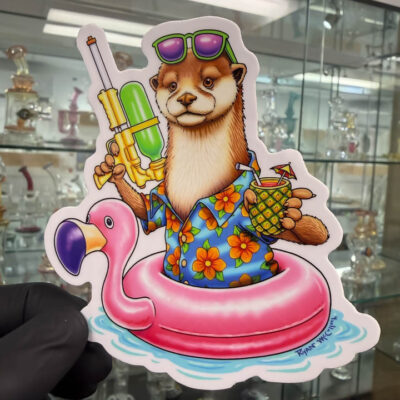 Ryan McCulloch Art Sticker - Party River Otter