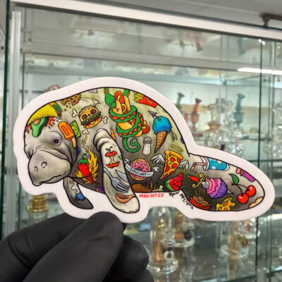 Ryan McCulloch Art Sticker - Tattoo Manatee